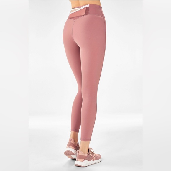 Fabletics Trinity Motion365® High-Waisted Leggings Or hid Smoke Pink White 2X - Picture 1 of 8
